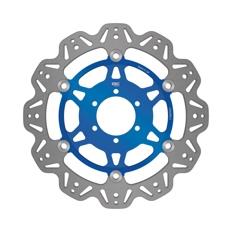 EBC 07-08 Ducati Monster 400 ie Japan Front Left/Right Vee Floating Blue Rotor
