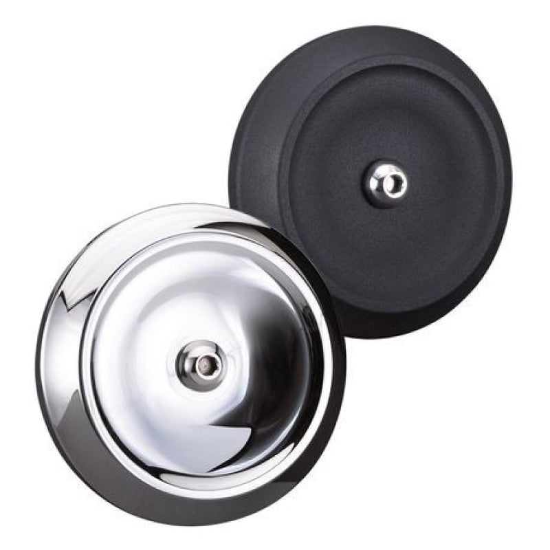 S&S Cycle Dished Bobber Air Cleaner Cover w/ Machined Highlights - Chrome