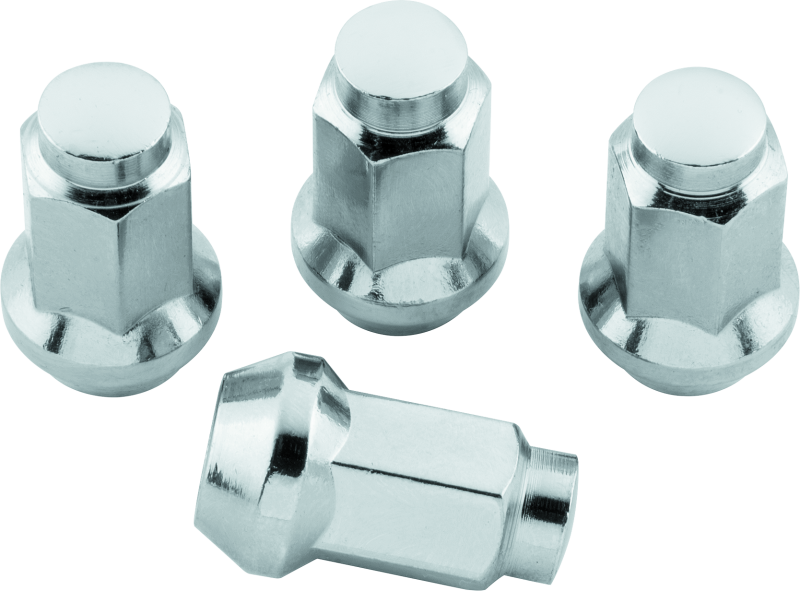 QuadBoss Lug Nuts 3/8in-24 - 14mm-Od - Chrome - Box of 4