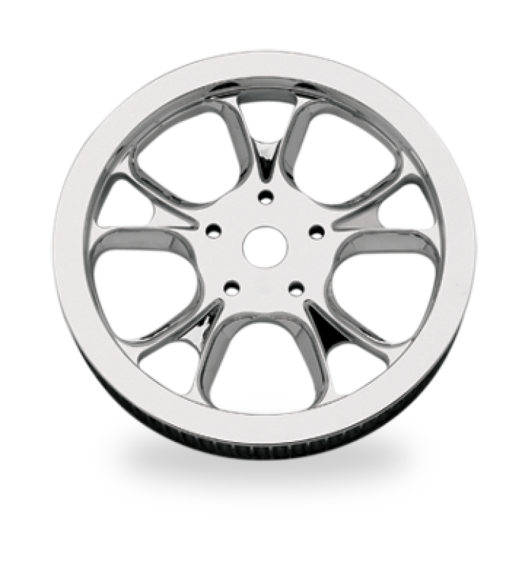 Performance Machine Belt Pulley 66T x 1in Galaxy - Chrome