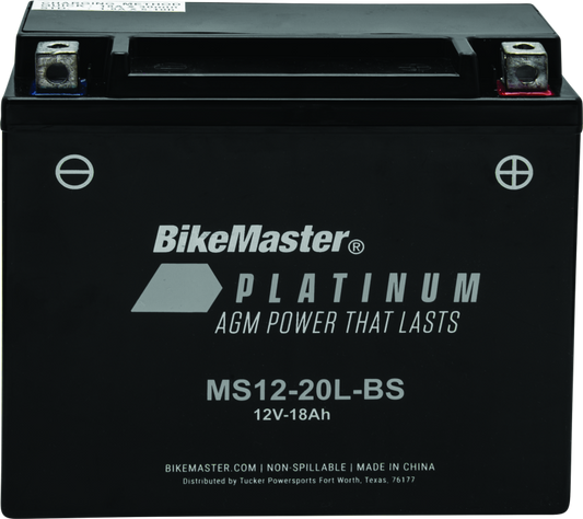 BikeMaster AGM Battery - MS12-20L-BS