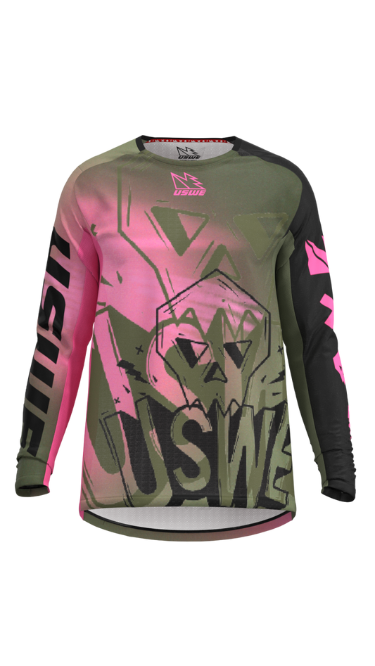 USWE Kalk Cartoon Off-Road Jersey Pink - Small