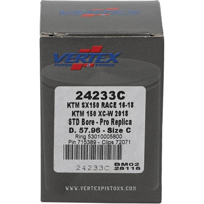 Vertex Piston 16-22 KTM 150 SX 150cc Cast Race Piston Kit