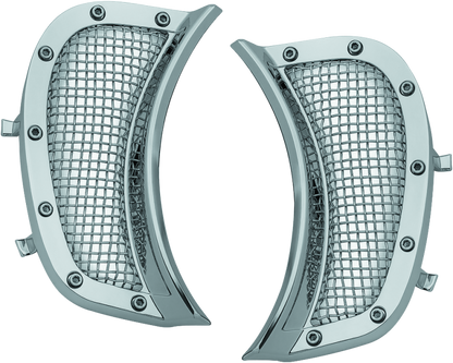 Kuryakyn Mesh Headlight Vent Accents Chrome