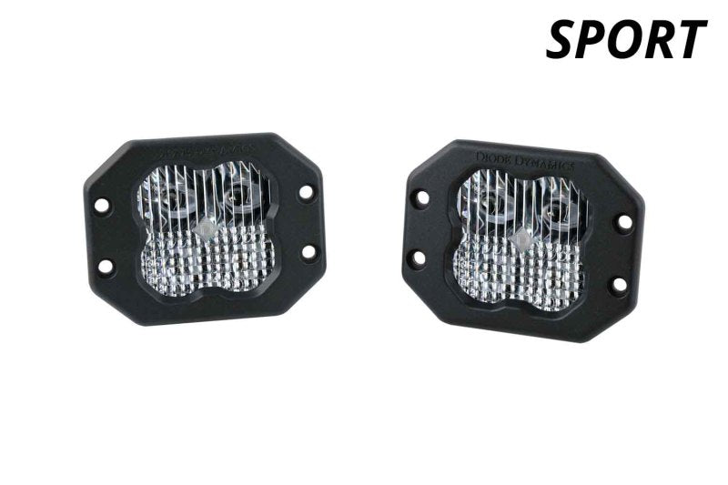 Diode Dynamics SS3 LED Pod Sport - White SAE Driving Flush (Pair)