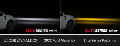 Diode Dynamics 2022+ Ford Maverick Elite Series Add-On LED Fog Light Kit Yellow