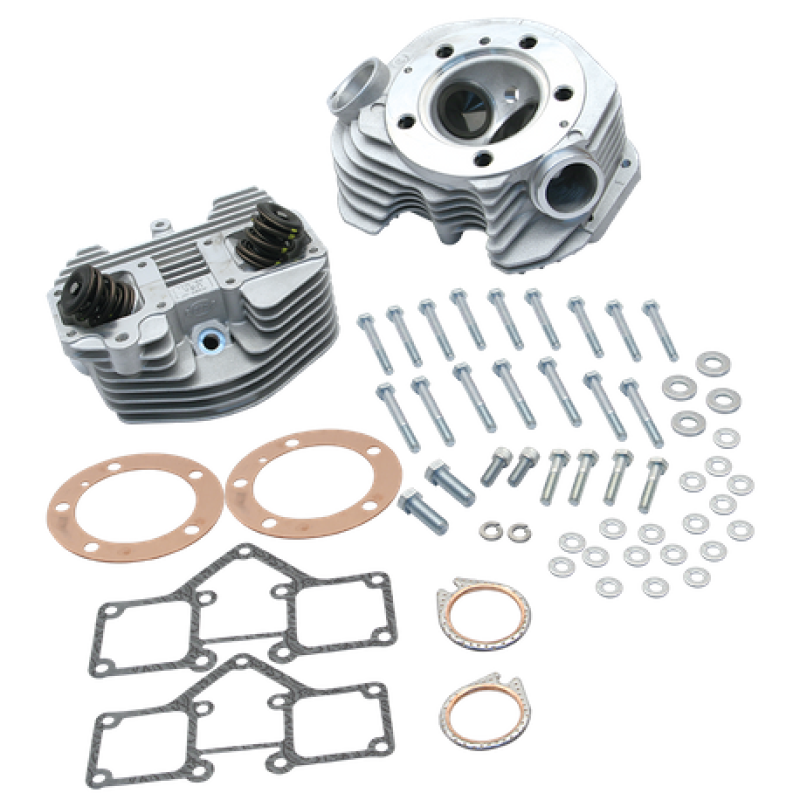 S&S Cycle 79-84 BT Super Stock 3-5/8in Bore Band Style Single Plug Cylinder Head Kit - Natural