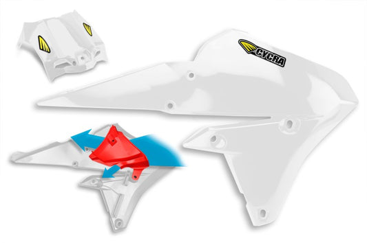 Cycra 15-19 Yamaha WR250F Powerflow Radiator Shrouds - White