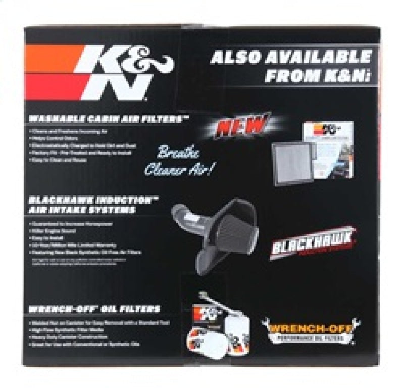 K&N 14-16 Kia Forte Coup L4-1.6L F/I Silver Typhoon Short Ram Intake