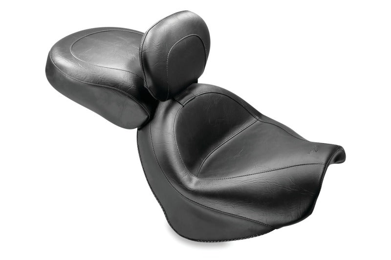 Mustang 09-21 Suzuki Boulevard C50/C50T Standard Touring 2PC Seat w/Driver Backrest - Black