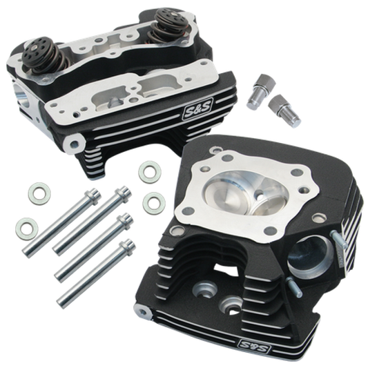 S&S Cycle 99-05 BT Super Stock 79cc Cylinder Head Kit - Wrinkle Black