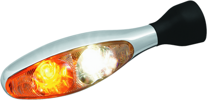 Kuryakyn Micro 1000 Clear Lens White/Amber Chrome