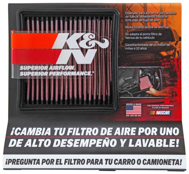 K&N 11-1/2W x 10H x 3-1/8D Small Air Filter