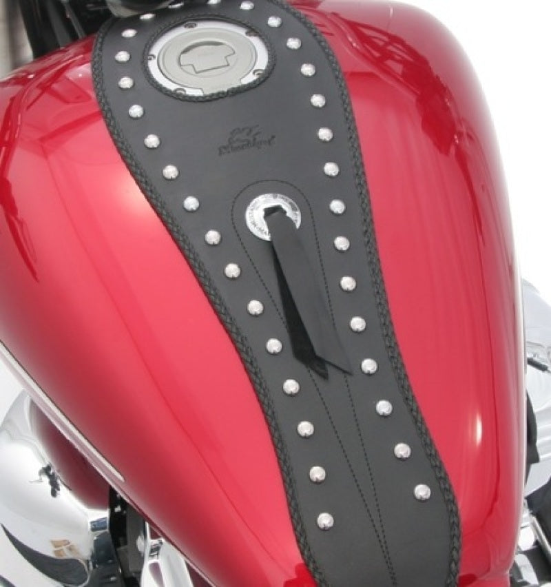 Mustang 07-17 Yamaha V-Star 1200,V-Star 1300 Tourer,V-Star 1300 Deluxe Tank Bib w/Studs- Black