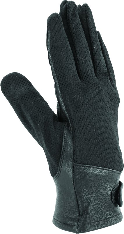 River Road Pecos Leather Mesh Gloves Black - Small