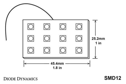 Diode Dynamics LED Board SMD12 Warm - White (Single)