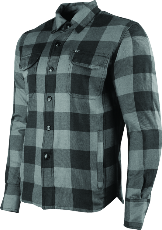 Speed and Strength True Grit Armored Moto Shirt Grey - 4XL