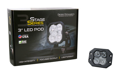 Diode Dynamics SS3 LED Pod Pro - White Flood Flush (Single)