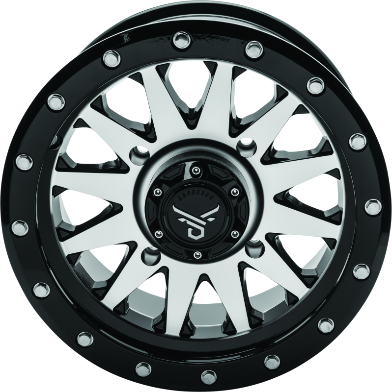 QuadBoss Wagon 14X7 4+3 4/156 Black Machined