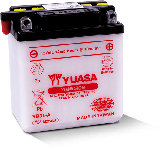 Yuasa YB3L-A Yumicron 12 Volt Battery