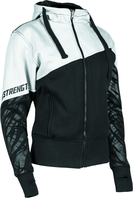 Speed and Strength Cat Outa Hell Hoody White/Black Womens - 4XL