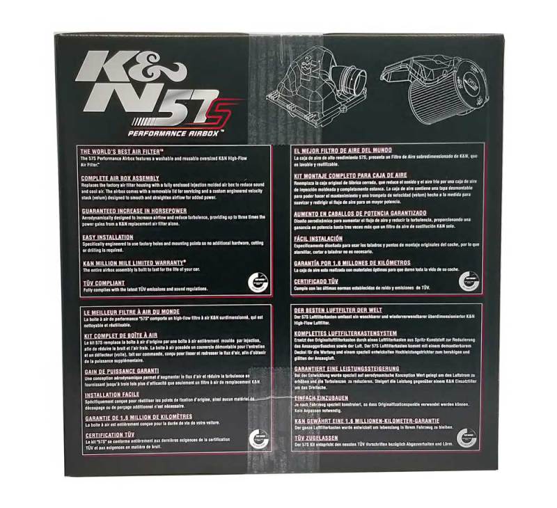 K&N Performance Intake Kit  07-10 Fiat Grand Punto /10-12 Punto Evo/12-13 Punto / 08-13 Alpha Mito