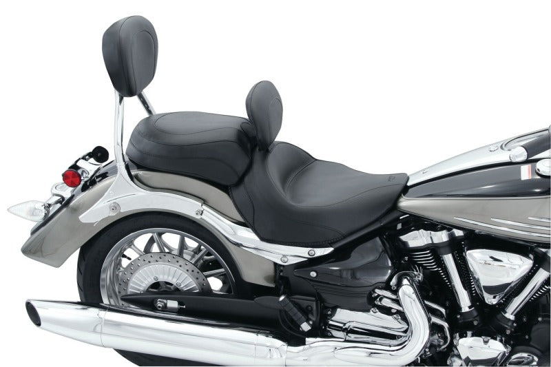 Mustang 06-15 Yamaha Roadliner, Stratoliner Wide Touring Solo Seat w/ Driver Backrest - Black