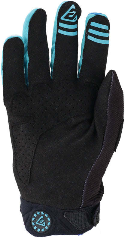 Answer 25 Peak Flo Gloves Black/Blue/White Youth - Small