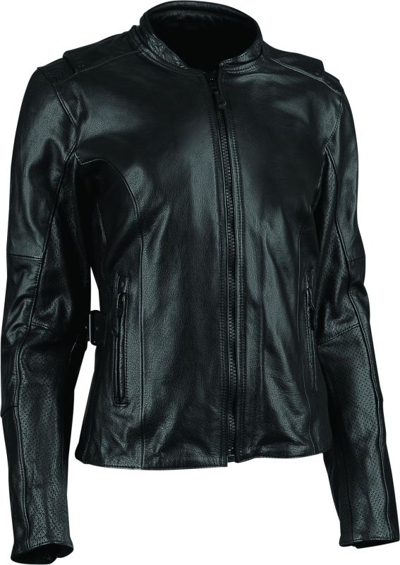 Speed and Strength Throttle Body Leather Jacket Black Womens - Large