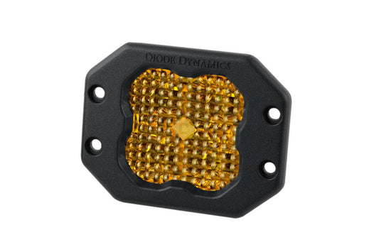 Diode Dynamics SS3 LED Pod Sport - Yellow Flood Flush (Single)