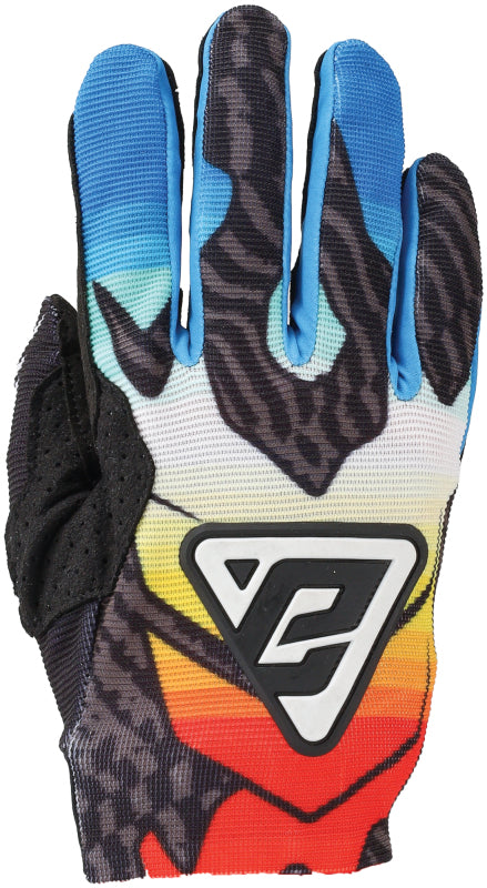 Answer 25 Aerlite Drip Gloves Black/White/Rainbow Youth - Large