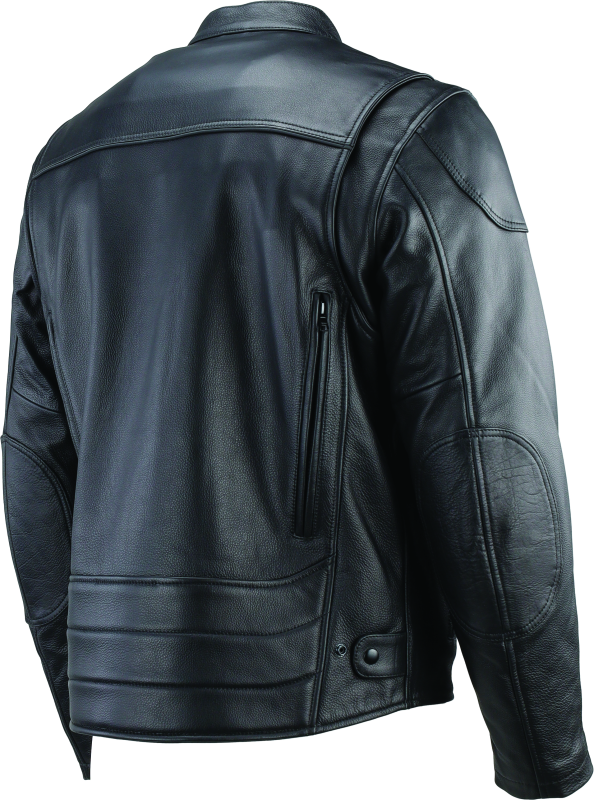 River Road Race Leather Jacket Black - Small