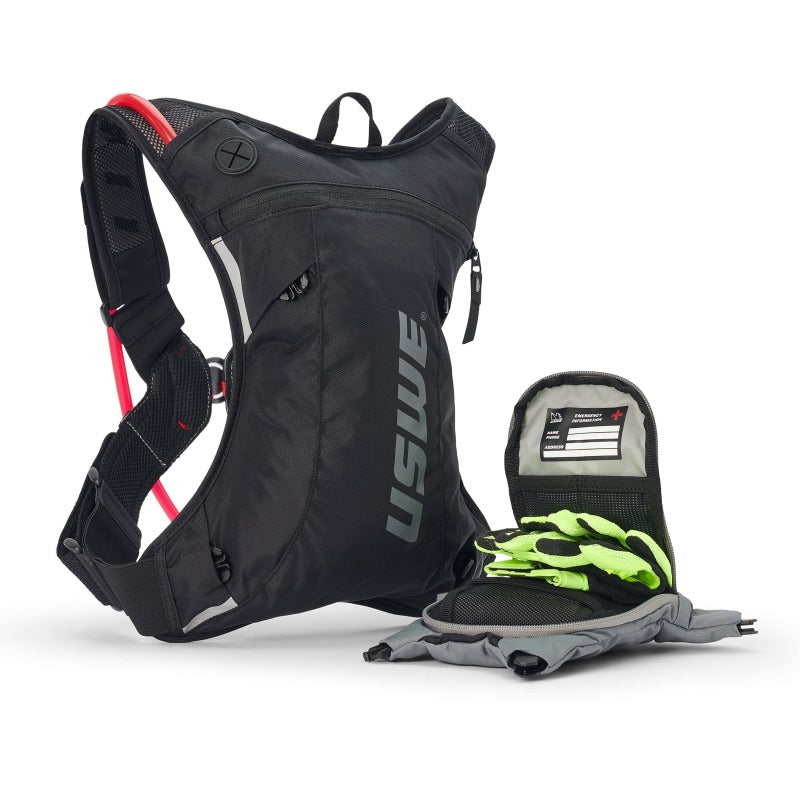 USWE Moto Hydro Hydration Pack 3L - Carbon Black/Grey