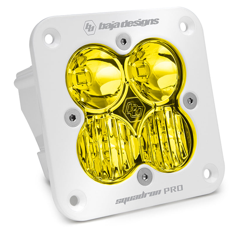 Baja Designs Flush Mount LED Light Pod White Amber Lens Driving/Combo Pattern Squadron Pro