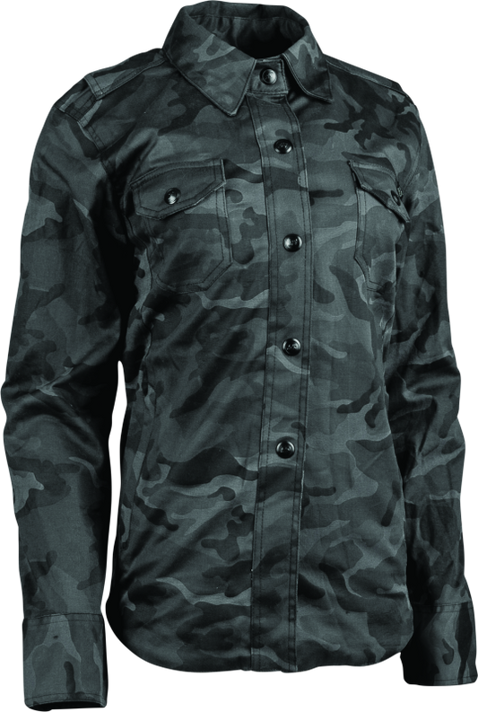 Speed and Strength Speed Society Armored Moto Shirt Camouflage Womens - Large