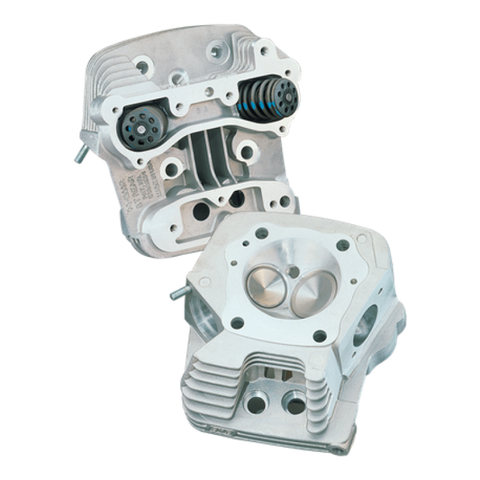 S&S Cycle 84-99 BT 83cc Cylinder Head Kit For S&S 4in Bore - Natural Aluminum Finish