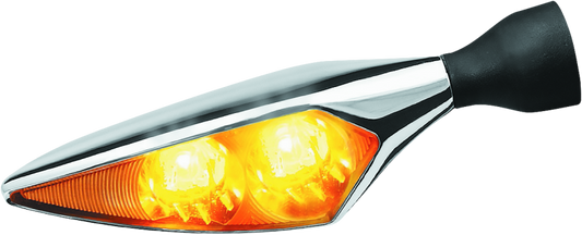 Kuryakyn Rhombus Amber Front Left/ Right Rear Chrome