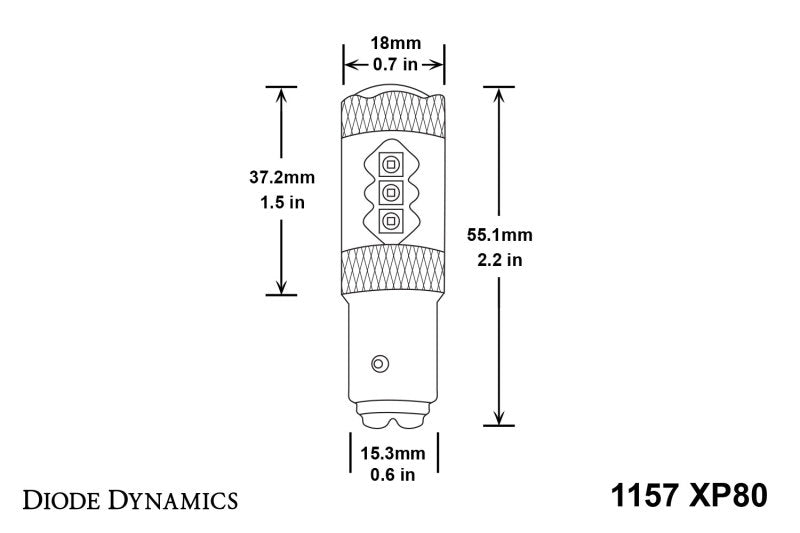 Diode Dynamics 1157 LED Bulb XP80 LED - Amber Four