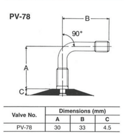 Bridgestone PV78 Tube - 140/150/90-15