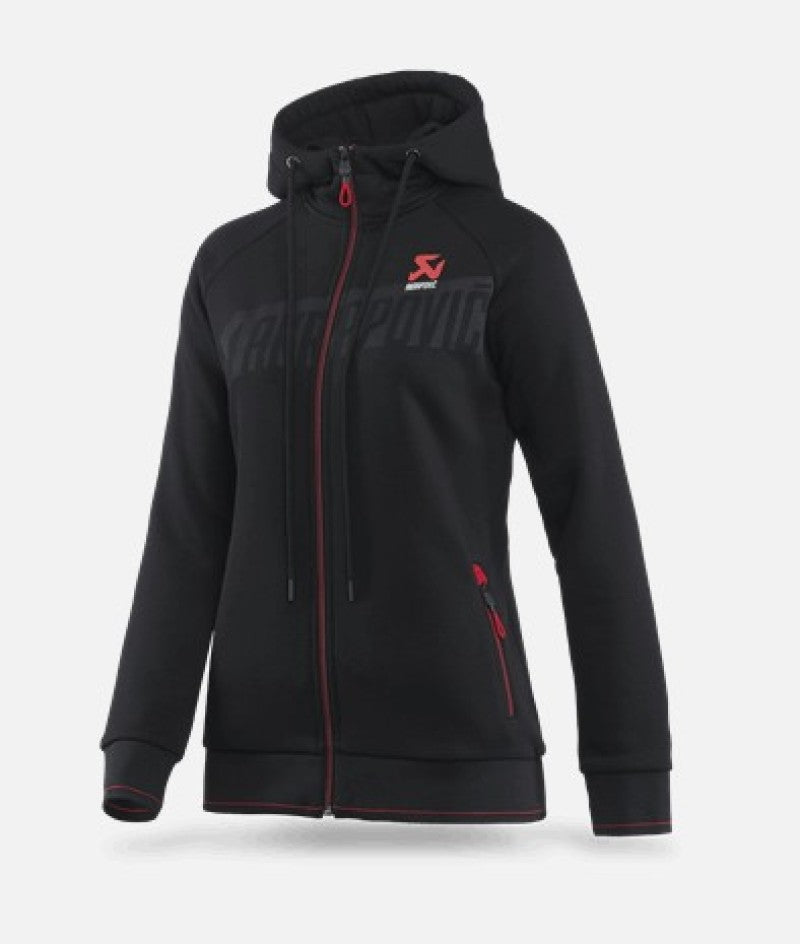 Akrapovic Womens Corpo Zip Hoodie Black - Small