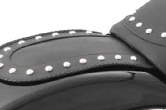 Mustang 06-10 Harley Softail FXST, 07-17 FLSTF Fender Bib w/Studs - Black