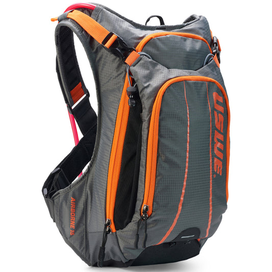 USWE Airborne MTB Hydration Pack 15L - Grey/Orange