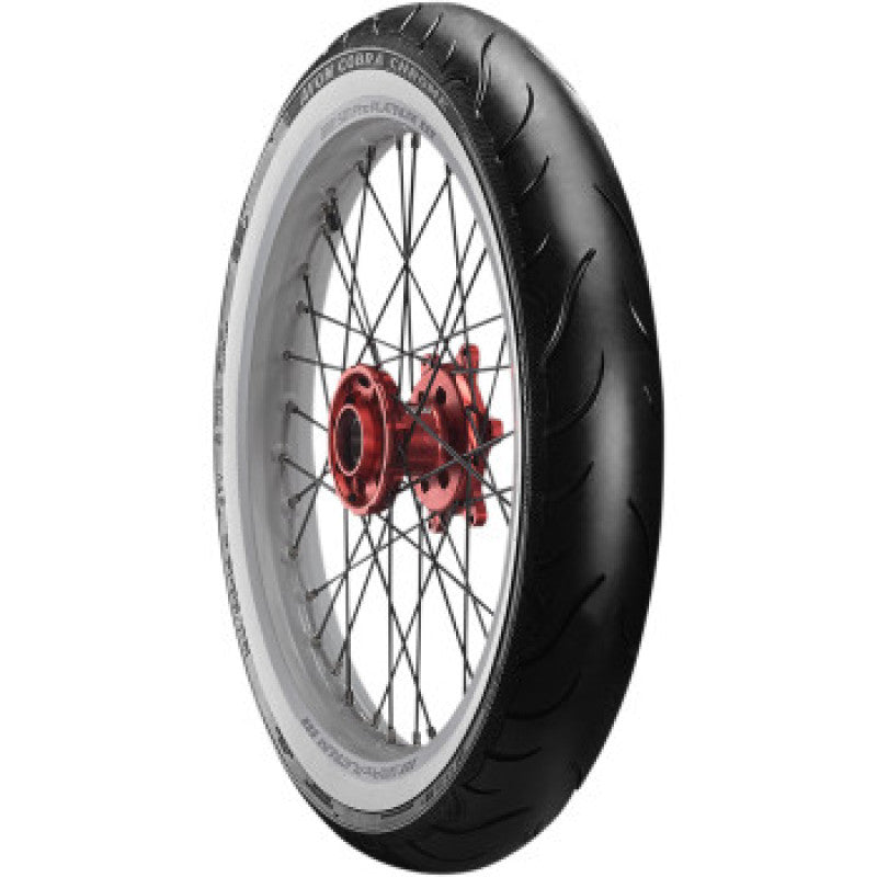 Avon Cobra Chrome AV91 White Sidewall Front Tire - MH90-21 56V