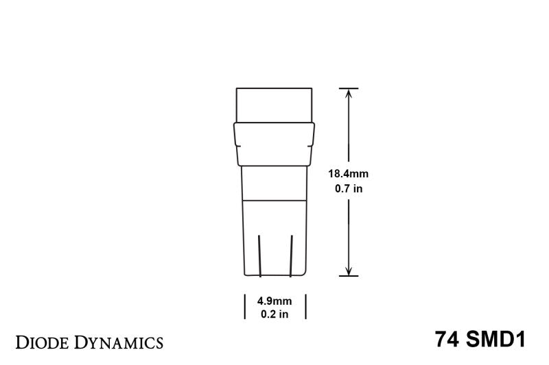 Diode Dynamics 74 SMD1 LED - Blue Set of 4