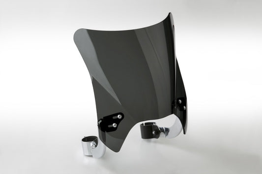 National Cycle Fits 52-56 mm. O.D. Mohawk Chorme Hardware/Curve Bracket/Windshield-Dark Tint