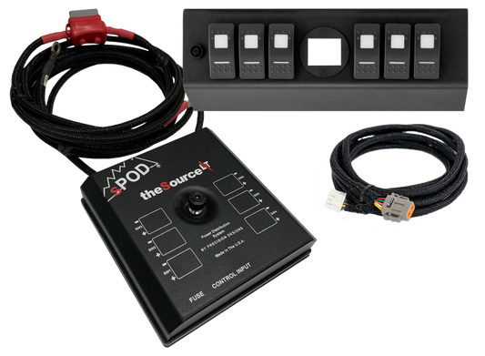 Spod 07-08 Jeep Wrangler JK SourceLT w/ Genesis Adapter and Red LED Switch Panel