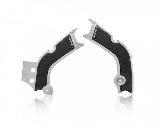 Acerbis 19-22 CRF250R/RX/ CRF450R/RX/ CRF450R-S Frame Guards- X-Grip - Silver/Black