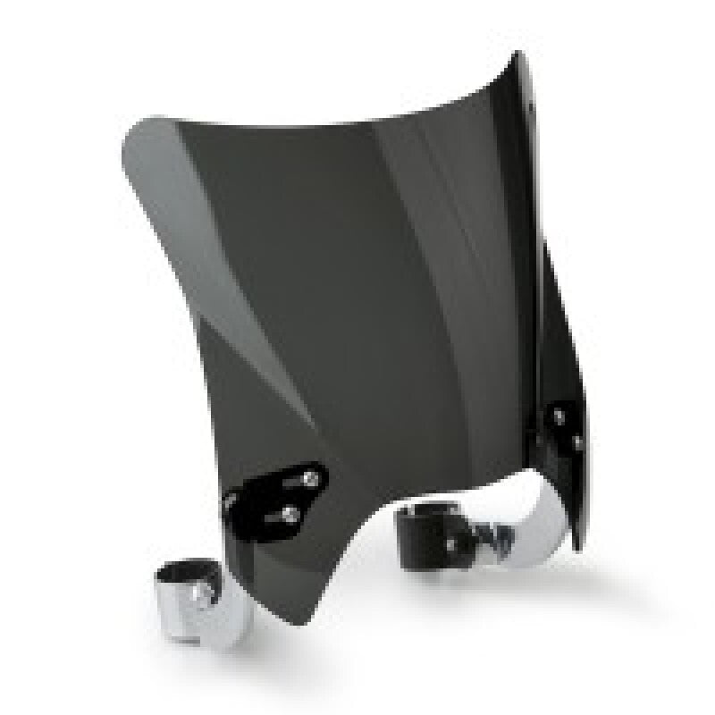 National Cycle Fits up to 48 mm. O.D. Mohawk Black Hardware/Curve Bracket/Windshield-Dark Tint