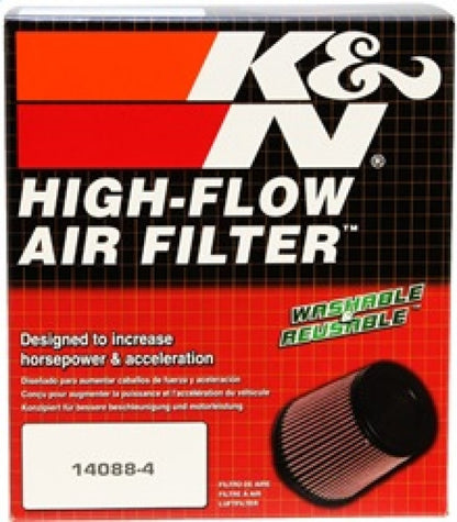 K&N Universal Rubber Filter Dual Flange Oval Tprd 3.75in Base O/S W x 3.438in Top O/S W x 6.75in H