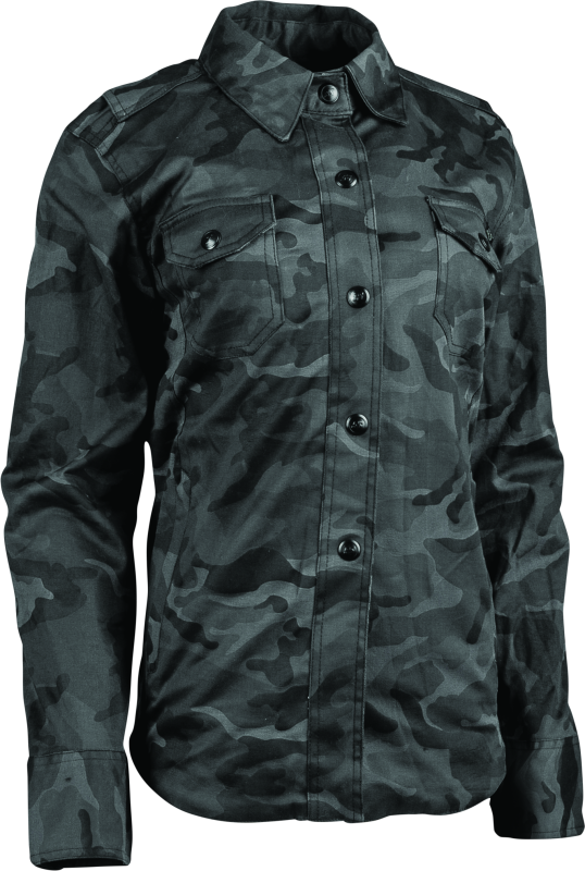 Speed and Strength Speed Society Armored Moto Shirt Camouflage Womens - Small